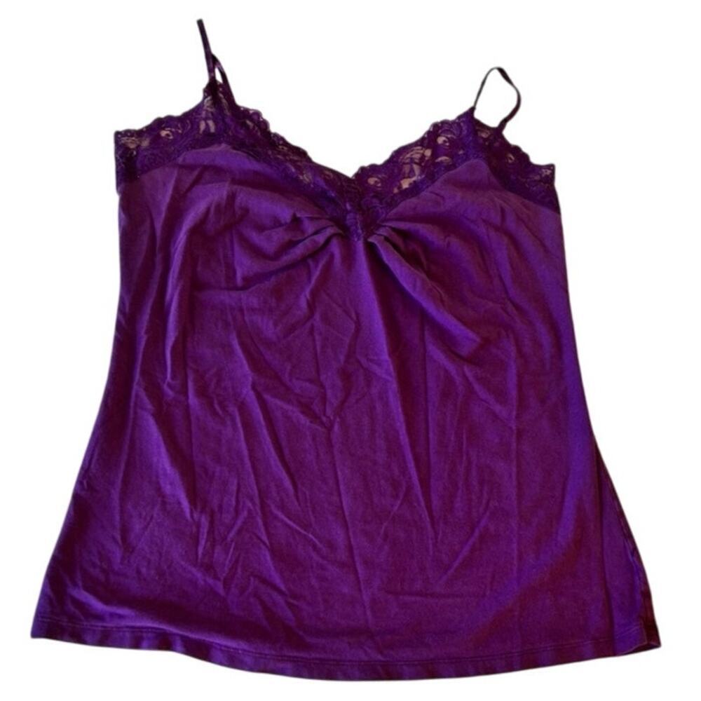 VTG Y2K Vintage Lace Trim Fairy Grunge Tank Bella Swan Gossip Gilmore Girls MED - Picture 2 of 7